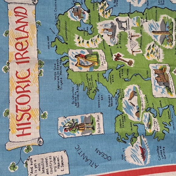 Vintage Irish Linen Bankmore Tea Towel Ireland NWOT 1980… - Picture 2 of 9